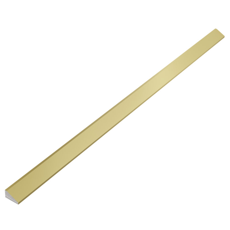Barre d'angle en aluminium 0,438 po x T 0,25 po, L 96 po, Laiton satiné