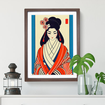Formal Geisha 1 Piece Single Picture Frame Wall Art