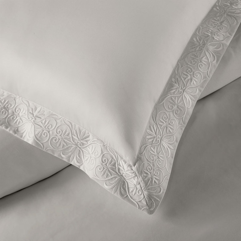 Ariane Duvet Cover Set, Queen Duvet Cover + 2 Standard Sham, Gray