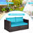 Millee 59'' Wide Wicker Loveseat with Cushions-50727974