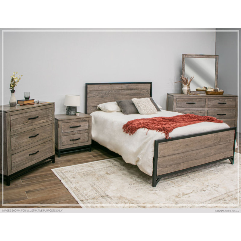 Everbert Solid Wood Platform Bed