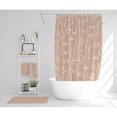 Nasly Polyester Shower Curtain Set