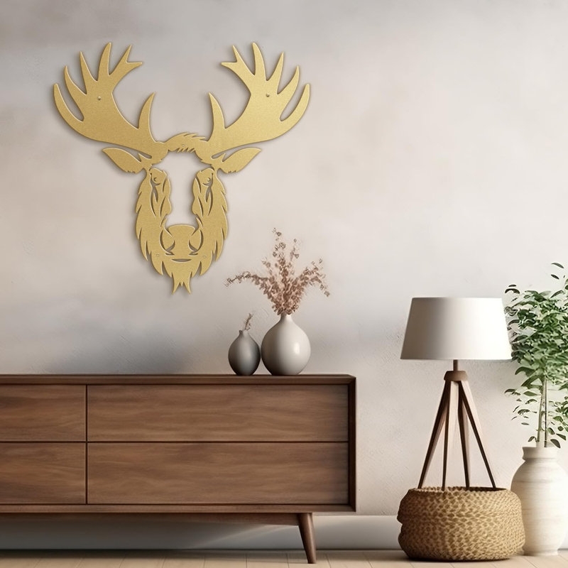 Décoration murale en métal, Or, H 18 po x l 18 po x P 0,05 po