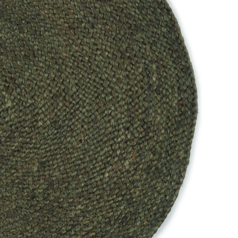 Handmade Round Natural Jute Braided Area Rug