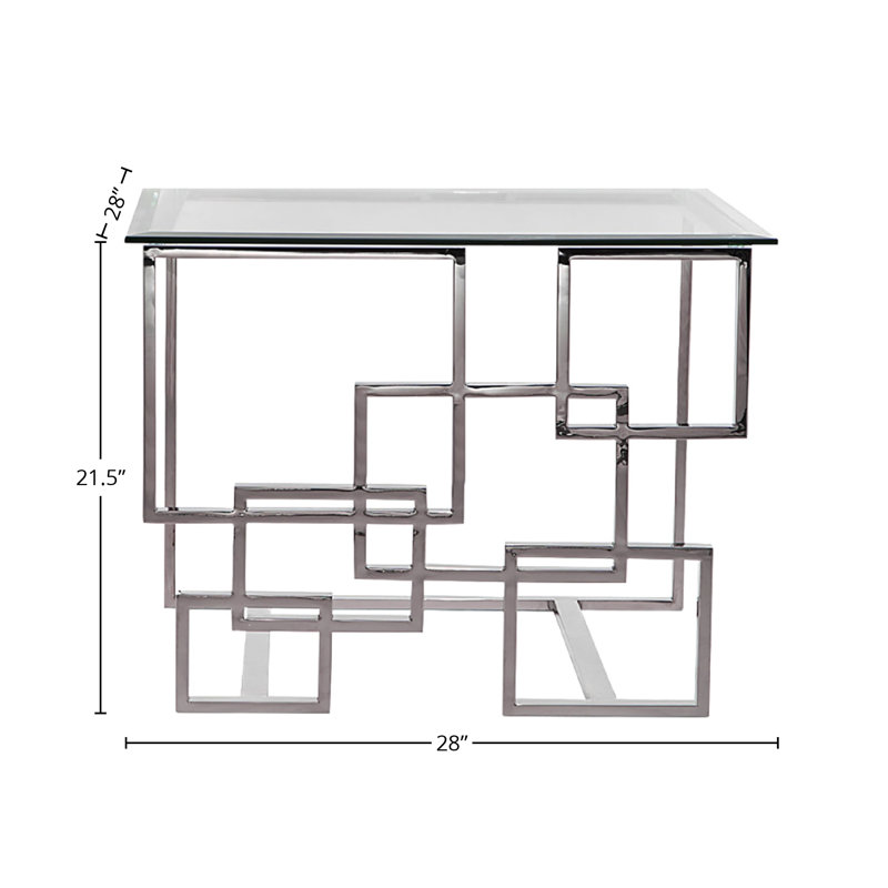 Table de bout en verre, Argent