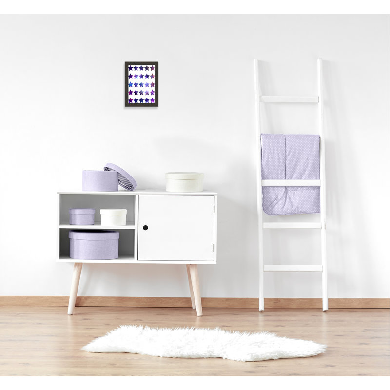 Décoration murale pour enfants rockin, H 16 po x l 12 po x P 0,63 po, Cadre boîte à grain de bois noir