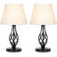 Ensemble de lampes de table noires 16 po Brytany-1931601209
