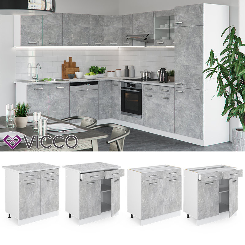 Lale Matte Base Unit, Concrete