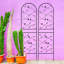Ensemble de 2 treillis de jardin en métal antirouille 19,7 po pour plantes d'escalade-167263905