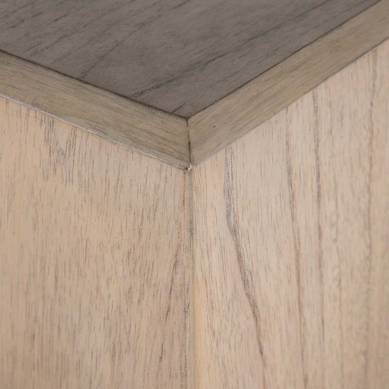Chess Solid Wood Pedestal End Table
