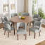 Chaise d'appoint rembourrée en bois massif-2022133703