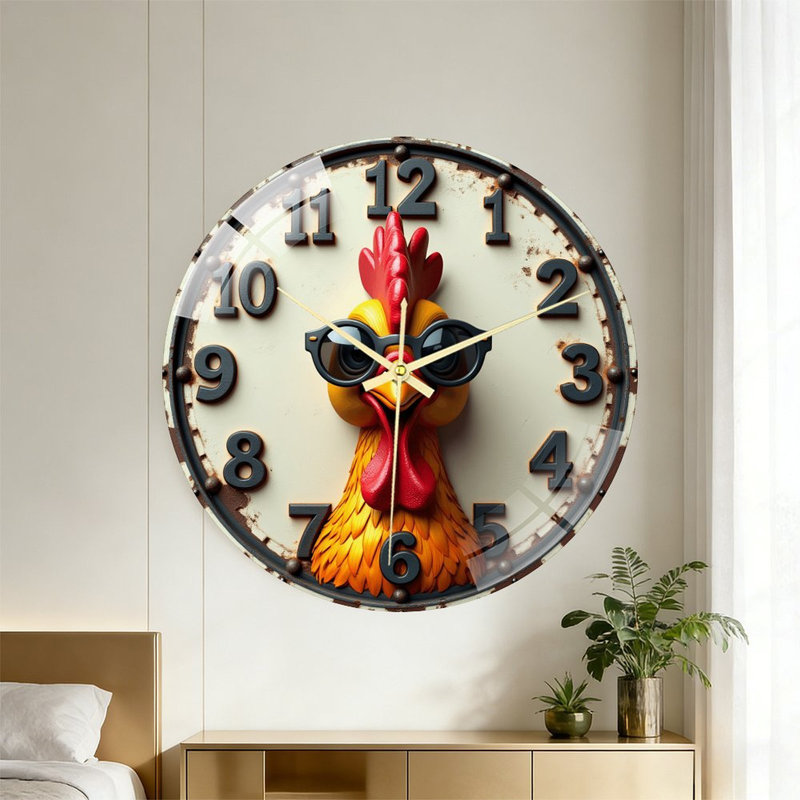 Horloge murale en verre 16 po
