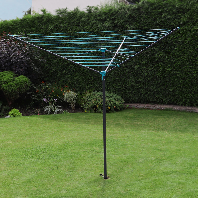 Plastic Rotary / Umbrella Clothesline, 131.5cm H x 12cm W x 11.5cm D