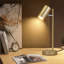 35cm Gold Swivel Table Lamp - 350° Rotatable GU10 Single Light Bedside Lamp