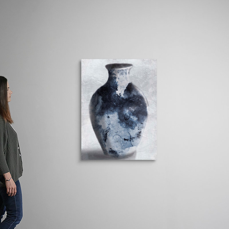 "Blue Smoke I Onrei", reproduction d'art sur toile, H 40 po x l 30 po x P 1,25 po, Toile tendue