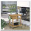 33.25" Bamboo Kitchen Island Cart on Wheels
