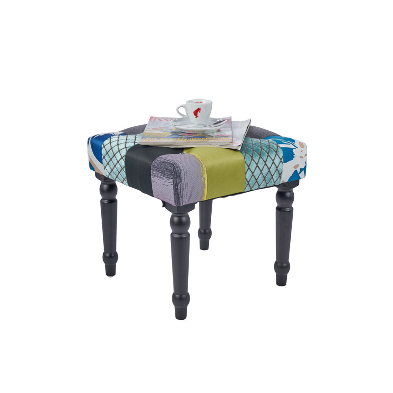 40cm Wide Square Plaid Standard Ottoman