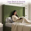 Lit tapissier en velours côtelé grand format Wauson Crofford avec tête de lit haute de 63 po et pieds en bois massif, vert-1554600669-1559884729