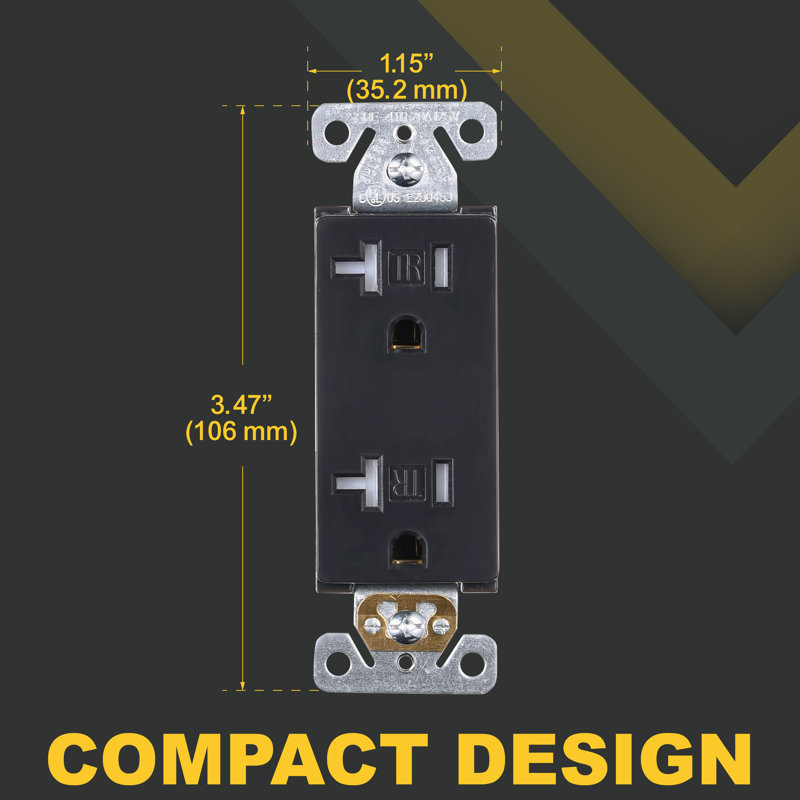 20-Amp Standard Tamper Resistant Decorator Outlet