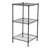 Black 3-Tier Black Wire Shelving Tower