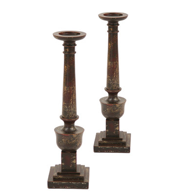 Chandelles de bois vieilli