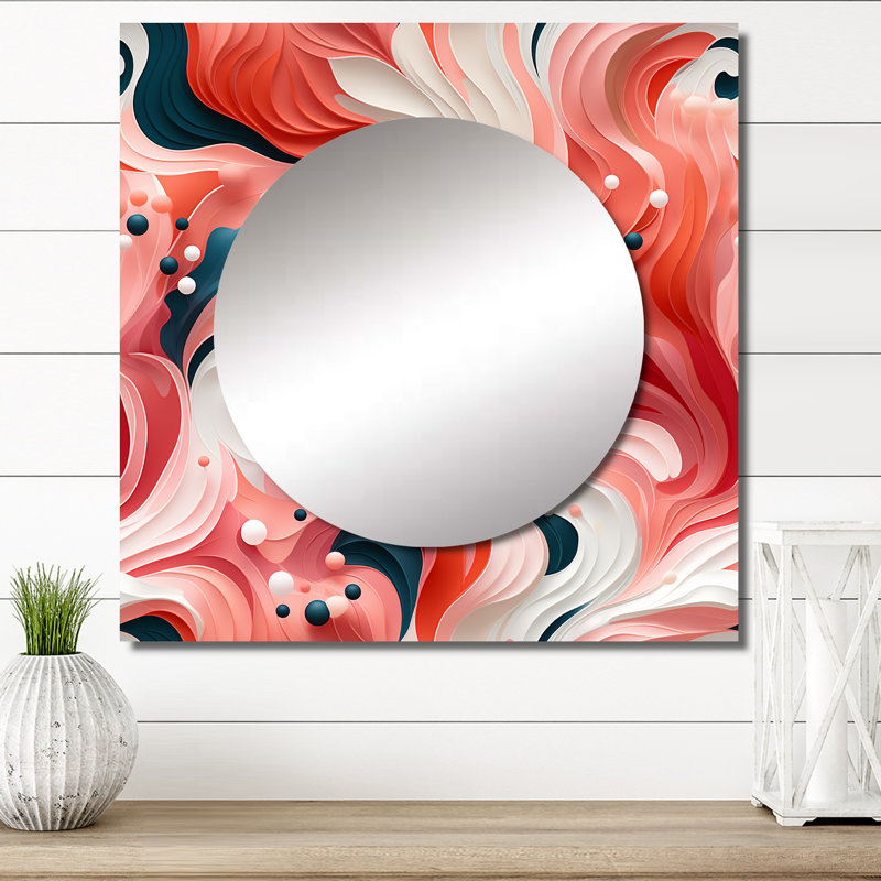 Motif de rendez-vous tropical de récif tropical - art mural moderne carré, 23 po x 23 po