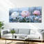 Ensemble de 3 pivoines couvertes de givre sur toile tendue sur toile-381128162