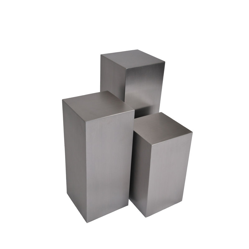 Delfina End Table Set, Brushed Metal