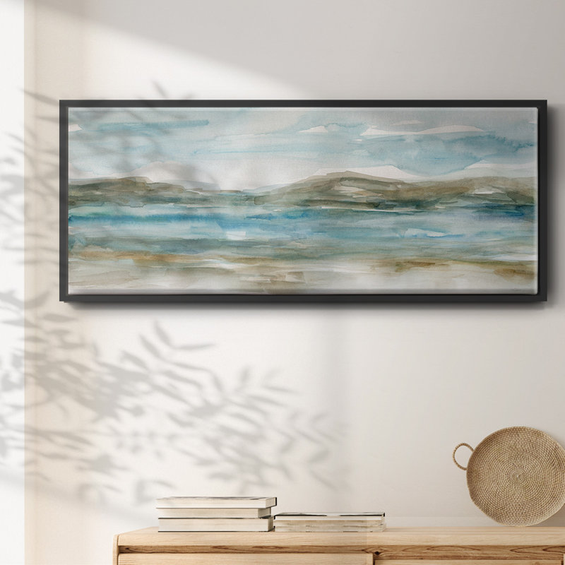 Peaceful Beach I- Framed Canvas