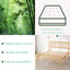 Structure de lit moderne en bois massif et fer en métal avec tête de lit en bambou - Aucun sommier requis Écologique, ce lit double à profil bas de 10 po est idéal pour les chambres de maître et les espaces de vie partagés.-2064124657