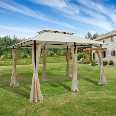 13 Ft. W x 10 Ft. D Steel Patio Gazebo