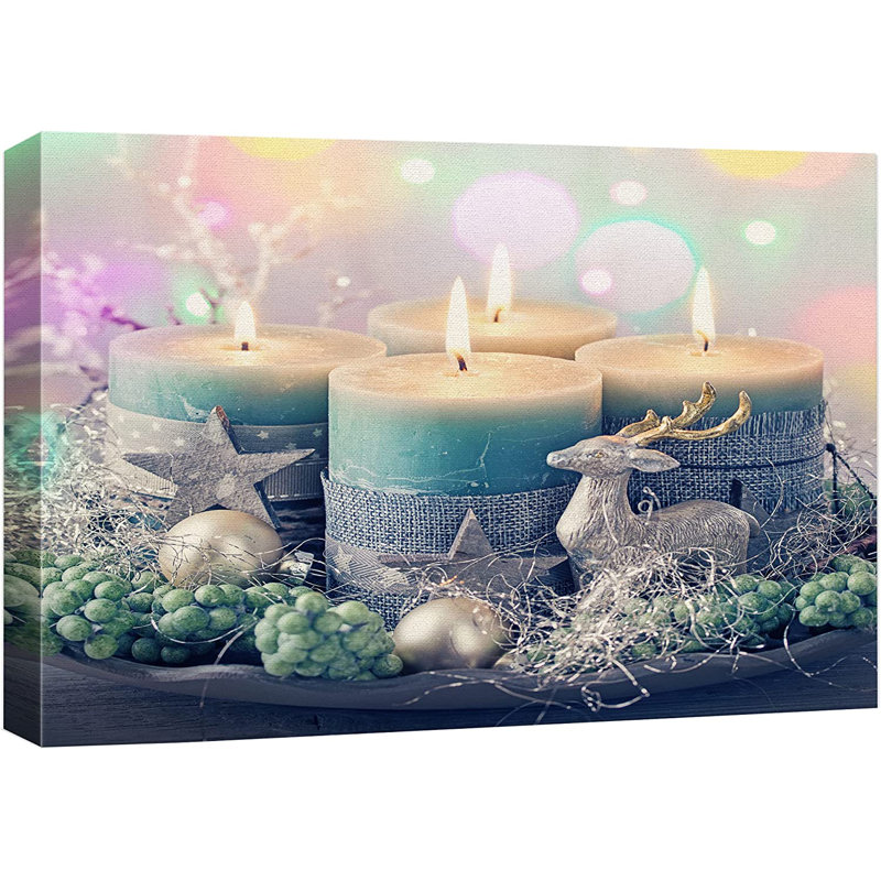 «Christmas Holiday Celebration», impression sur toile tendue, H 16 po x l 24 po x P 1,5 po