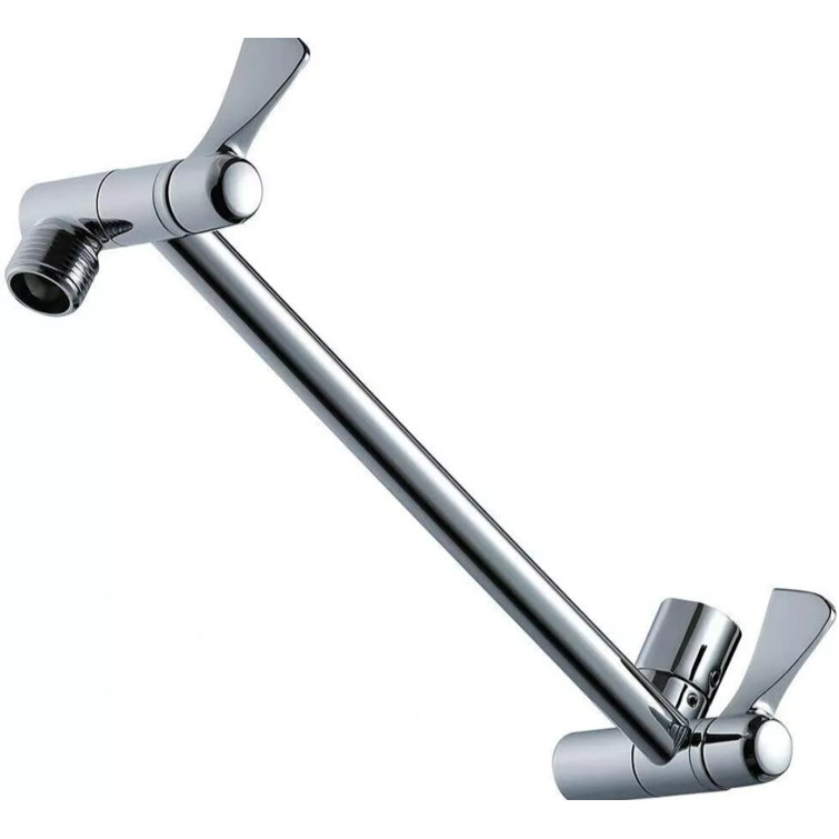 11" Solid Brass Shower Head Extension Arm With Lock Joints Adjustable Height
