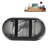 59" Streamline Soaking Glossy Black Freestanding Tub With Internal Drain in Polished Chrome