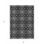 Tapis intérieur / extérieur ivoire et noir 5 'x 8' Medallion
