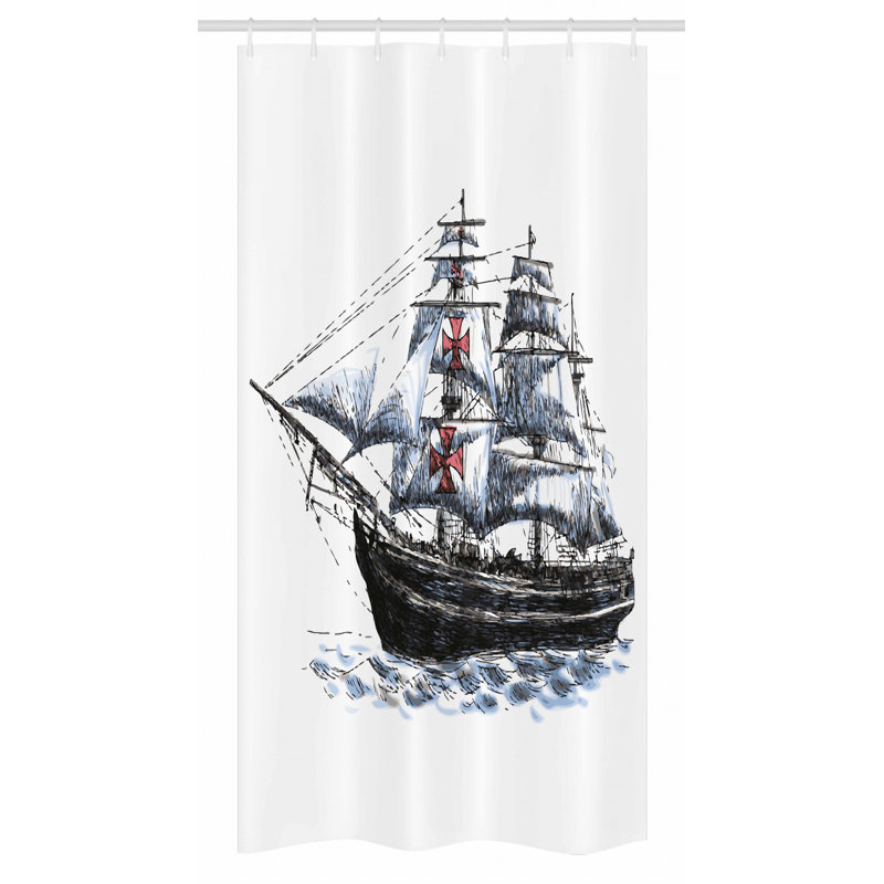 Shower Curtain with Hooks Included, 36" W x 72" L