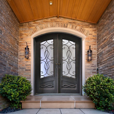 Valencia Scroll Iron Front Door