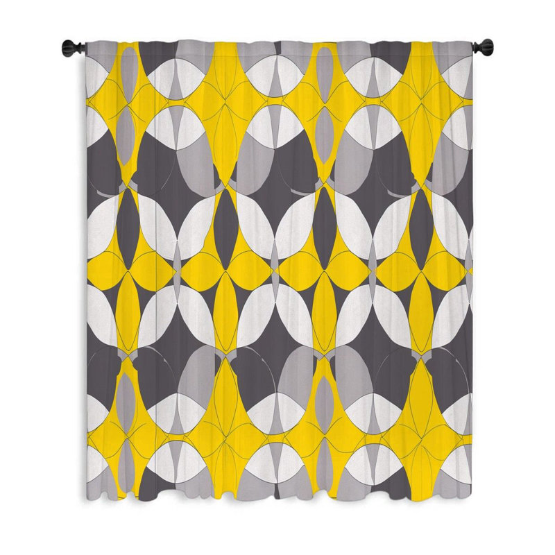 Rideau transparent en polyester Waldos, L 53 po x L 99 po