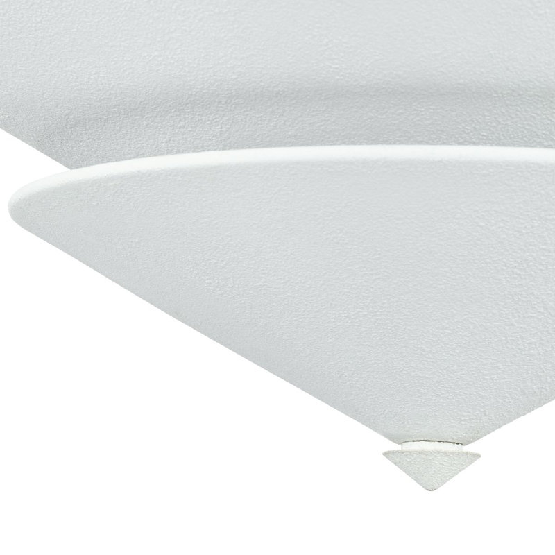 Plafonnier encastré en verre Galanthus, Plâtre blanc
