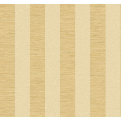 Papier peint rayé en lin doré Seabrook Designs