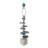 15X29.5" Blue And White Agate Slice Table Lamp With Marble Base-1005998003
