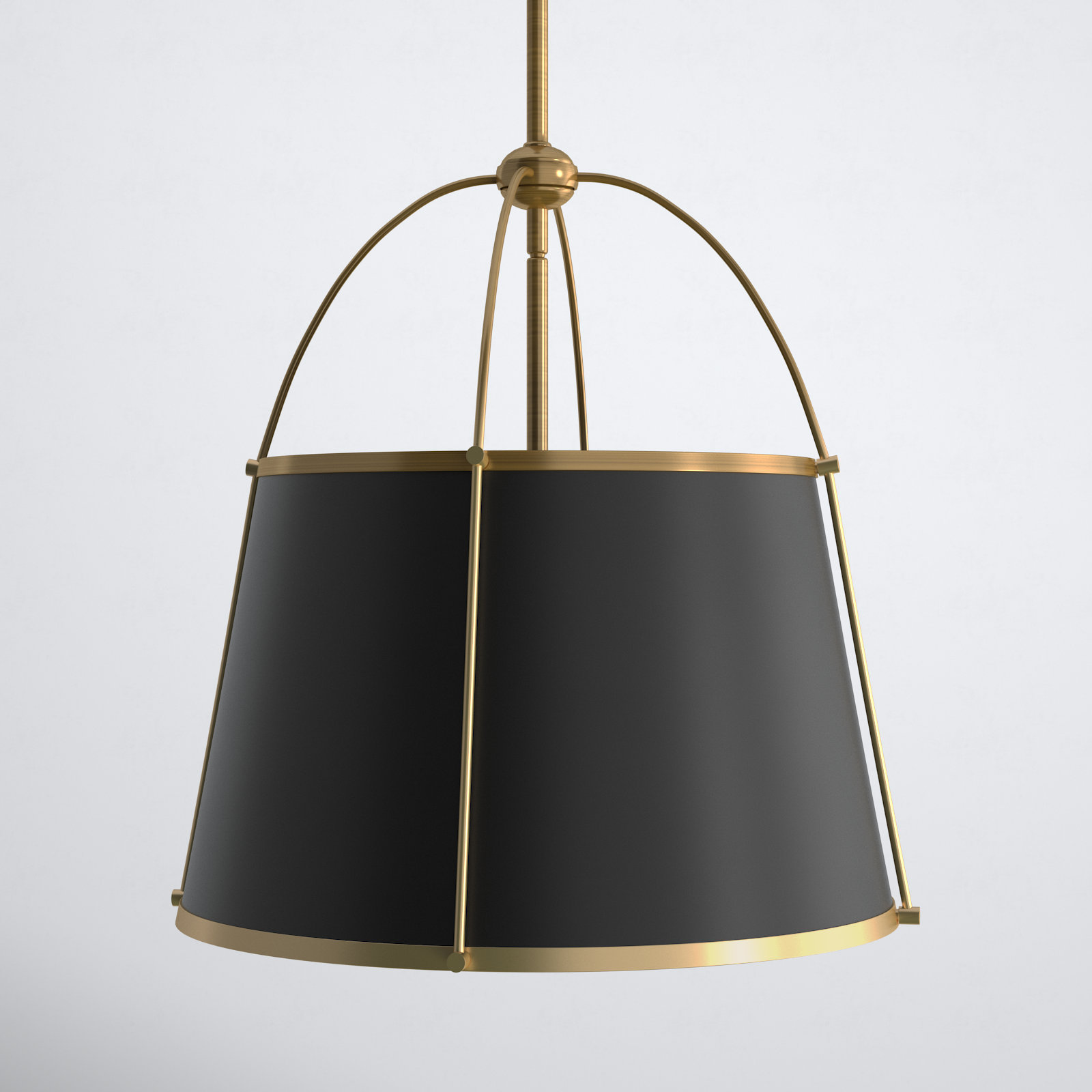 Moxie Single Light Metal Dimmable Pendant, Warm Brass