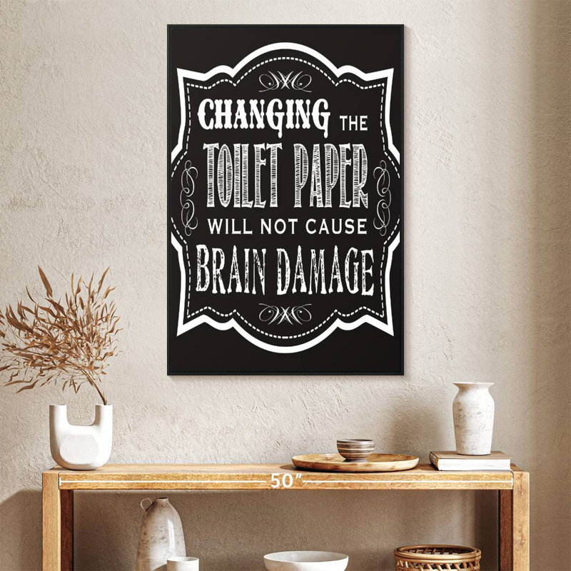 Changer le papier hygiénique, Cadre flottant noir, 27 po x 40 po