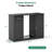 53" Fluted Coffee Bar Cabinet with Mini Fridge Space & Power Outlet