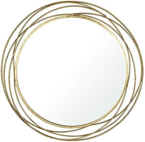 Metal Round Mirror, Black