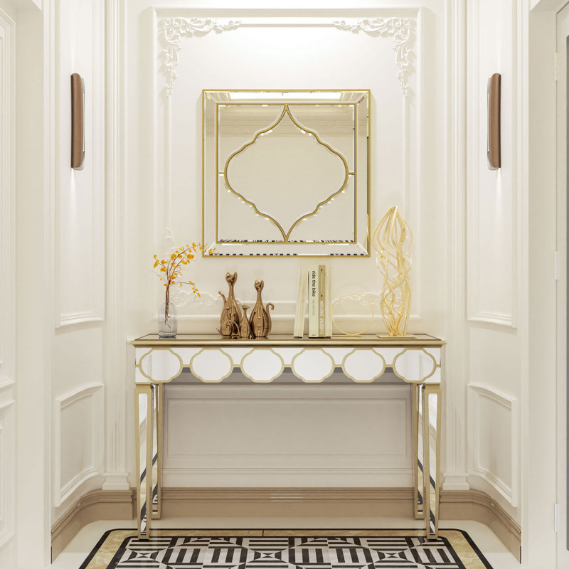 Jocqua 47.24'' Glass Top Console Table