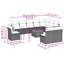  Ensemble de canapé de patio 11 pièces avec coussins en rotin de polyester noir