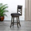 Tabouret pivotant confortable à dossier en X avec structure durable et siège moelleux
