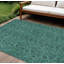 Tapis extérieur lavable floral bleu sarcelle et vert 8 pi x 10 pi bleu sarcelle
