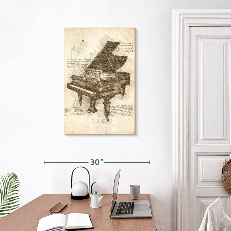 Vieux piano à queue Abarca, H 30 po x l 20 po